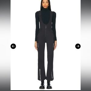 FP Movement by Free People Black Powder Vixen Ski Bib. NWT. Size S.